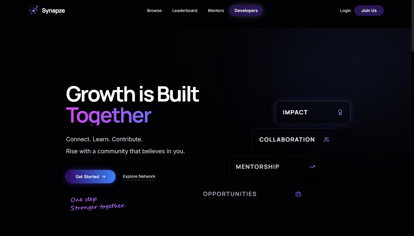 Synapze Platform live interface preview
